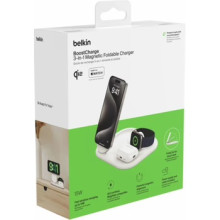 Belkin BoostCharge 3-in-1 Charging Stand white